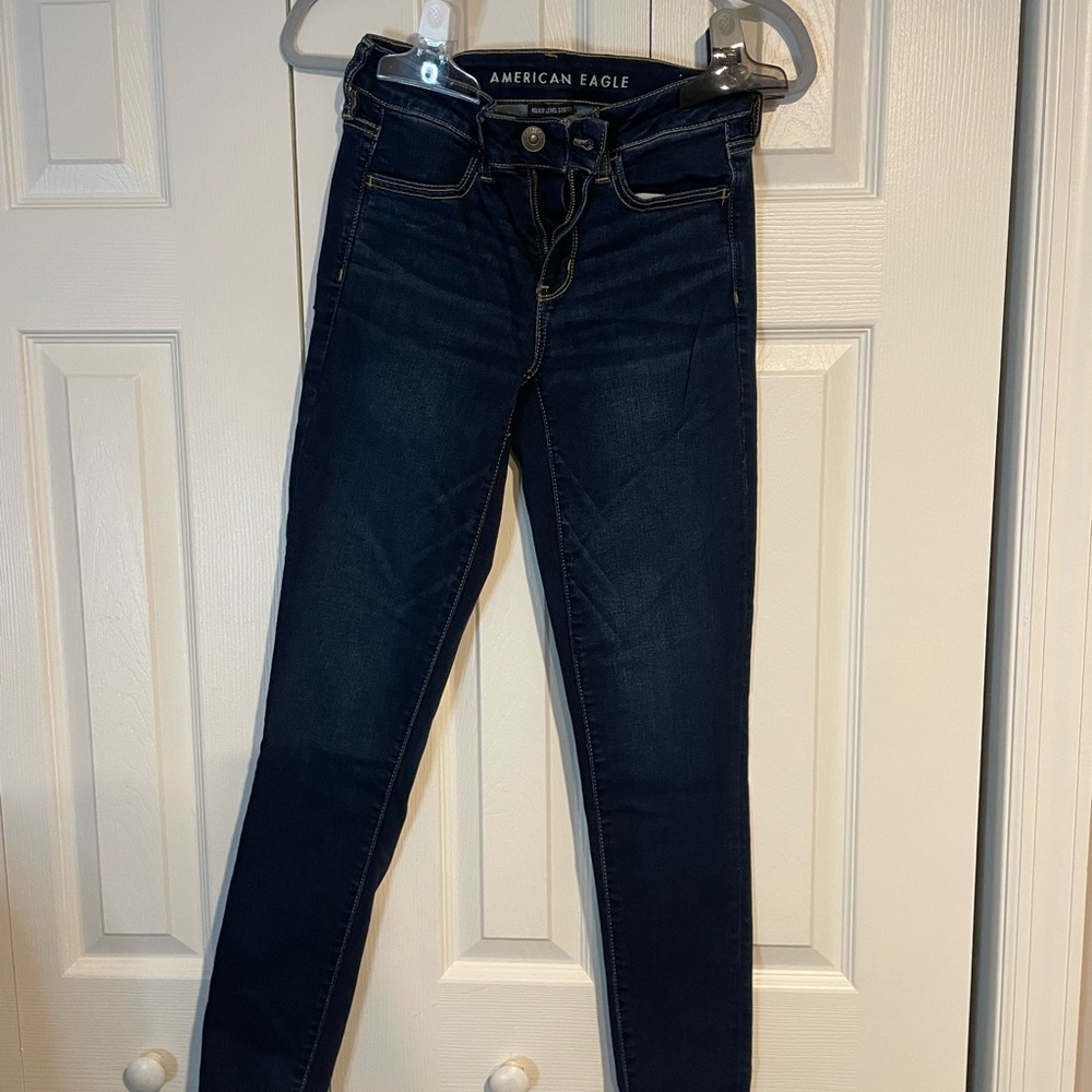 American eagle next level stretch skinny jeans size 4 long 30 “ inseam.